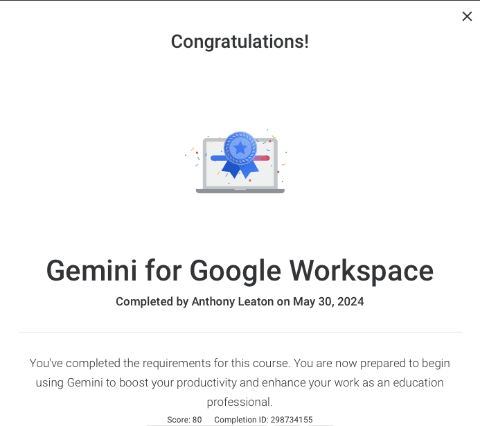 Google Gemini For Workplace Certification